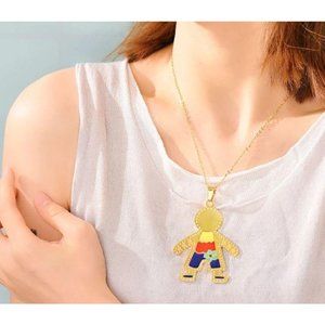 Stainless steel Necklace Earrings set.